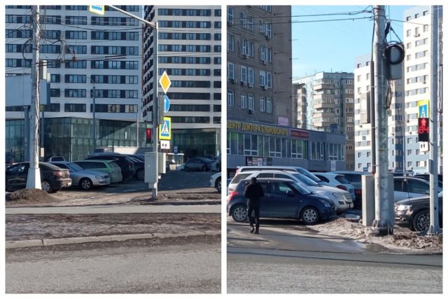 Житель Новосибирска пожаловался на пешеходные переходы рядом с парковкой