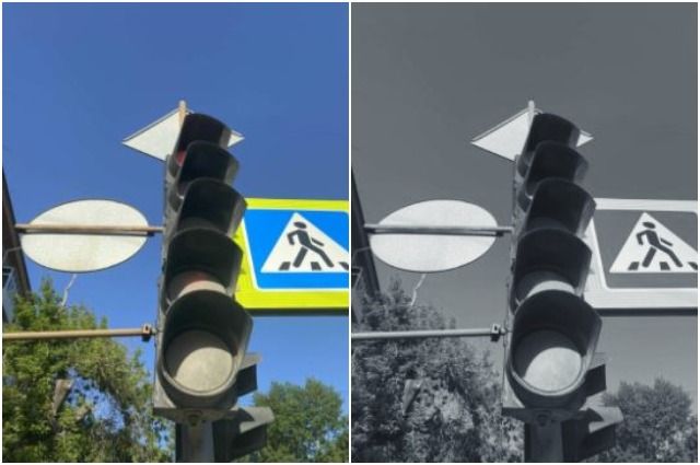 Жители Новосибирска пожаловались на светофоры для дальтоников из-за пыли