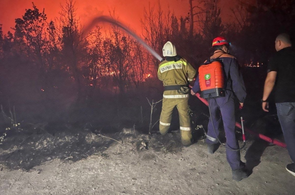 В Геленджике потушили пожар в районе ЖК «Династия»