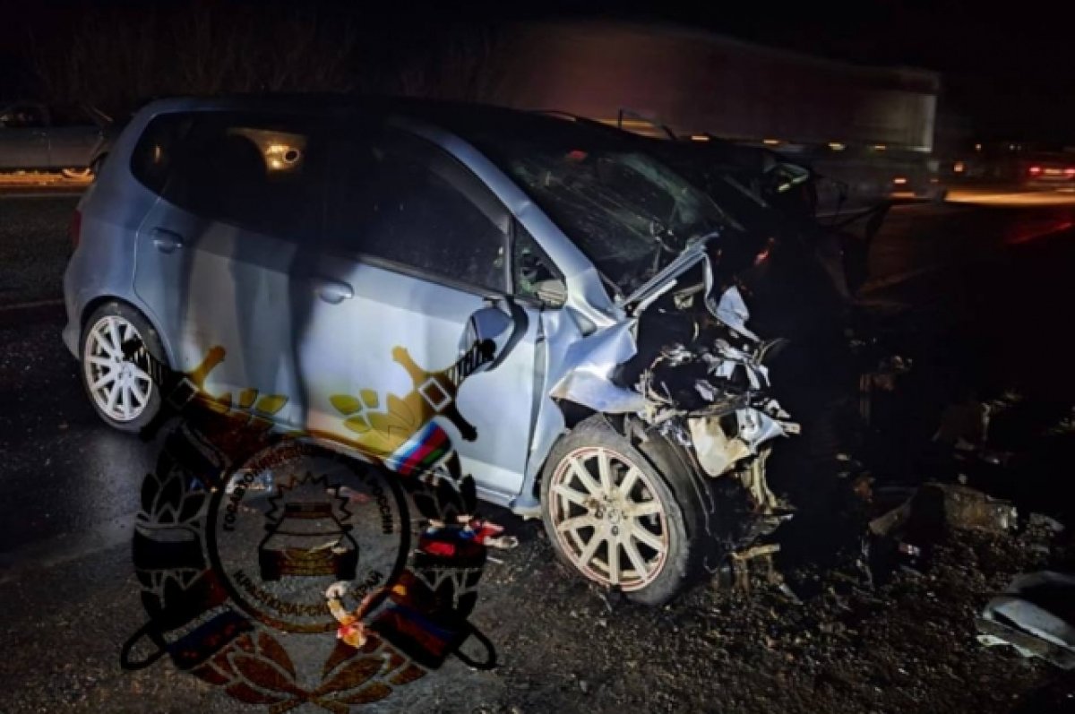 В Краснодарском крае 20-летняя пассажирка автомобиля погибла в ДТП