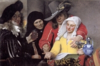 Фрагмент картины Яна Вермеера «Сводница», 1656 год. Считается, что персонаж слева — автопортрет.