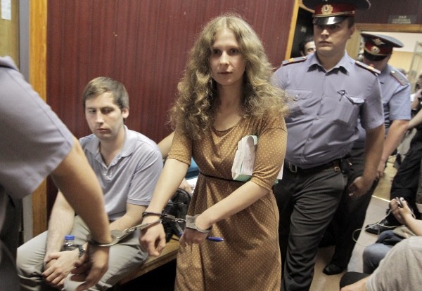 Участница группы Pussy Riot Мария Алехина на заседании Таганского суда Москвы.