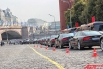 На съезде с Васильевского спуска образовалась настоящая пробка из Олимпийских авто