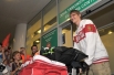 Член российской сборной по баскетболу Андрей Кириленко, бронзовый призер летней Олимпиады 2012 в Лондоне, во время встречи в аэропорту "Шереметьево".