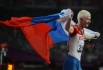 Российский спортсмен Федор Триколич, завоевавший золотую медаль в беге на 100 метров, на соревнованиях по легкой атлетике на ХIV летних Паралимпийских играх в Лондоне.