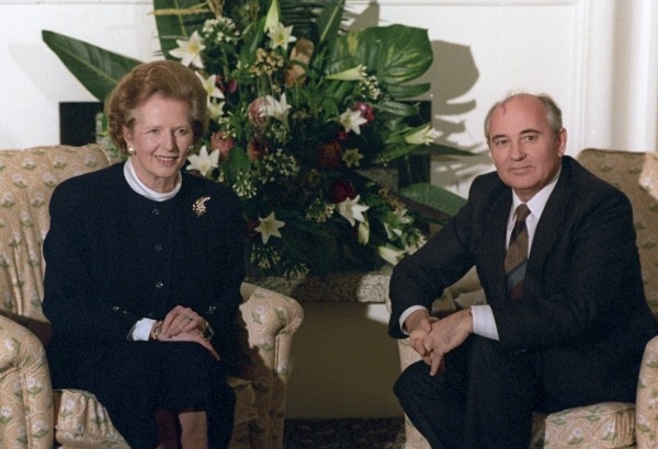 Премьер-министр Великобритании Маргарет Тэтчер, Генеральный секретарь ЦК КПСС Михаил Горбачев.