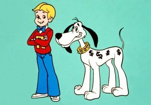 На седьмом месте - популярный в США герой комиксов Richie Rich, сын богатых родителей Ричи, его состояние оценивается в $5,8 миллиардов долларов.