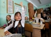 Первоклассники на первом уроке в гимназии Владивостока
