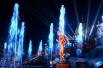 Много внимания также было уделено подсветке Большого каскада фонтанов, активно использовавшегося в рамках шоу.