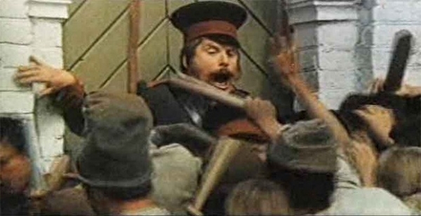 В экранизации «Ревизора» Гоголя Кокшенов сыграл роль полицейского Держиморды, тупого, но исполнительного служаки.