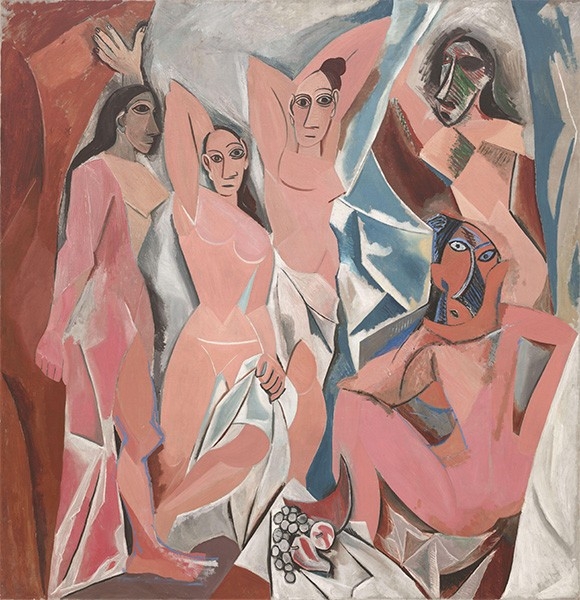 Спустя пару лет экспериментов с цветом и содержанием Пикассо начинает поиски новой формы. В 1907 году под влиянием «Купальщиц» Поля Сезанна Пикассо создал «Авиньонских девиц» - свою первую работу кубического периода.