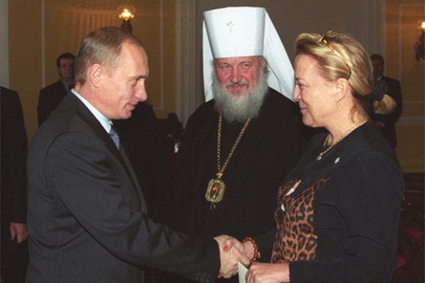 Владимир Путин, Митрополит Кирилл и Ксения Шереметева-Юсупова, 2001 год.