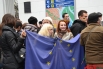 Студенты выступают и агитируют за ассоциацию Украины с Евросоюзом