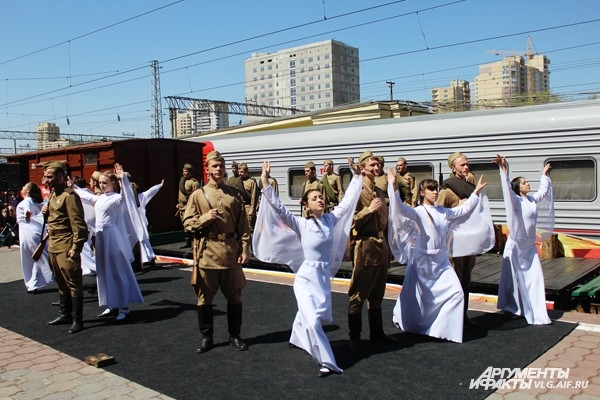 В Волгограде побывал ретро-поезд