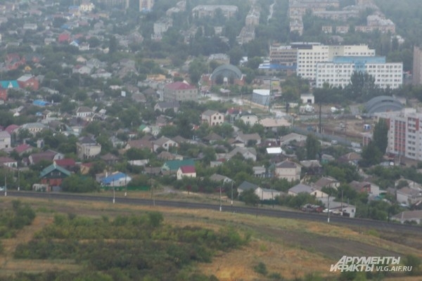 Вида на город с макушки «Родины-матери»