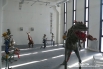 Двухметровый тиранозавр — пожалуй, самая опасная скульптура на выставке