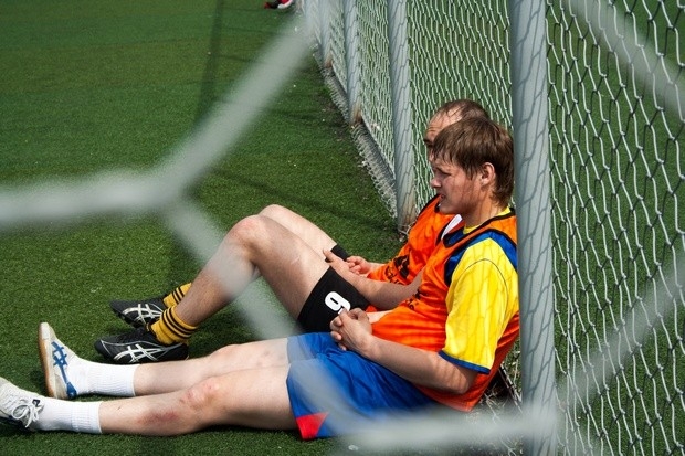 Спортсмены на привале