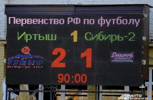 Футбольный матч "Иртыш" - "Сибирь-2".