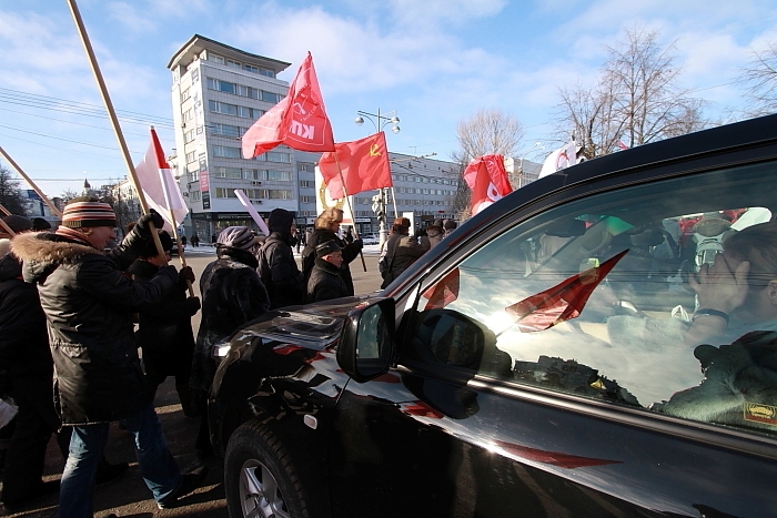 Колонна соблюдала правила дорожного движения