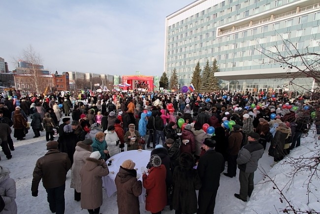 Митинг сторонников Путина