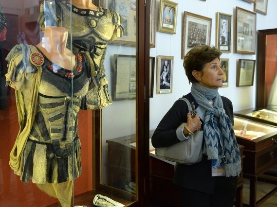 Супруга Министра финансов Италии Лучана Сангуинетти во время посещения Академии русского балета имени А.Вагановой