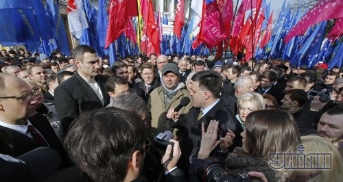 Тягнибок и Кличко