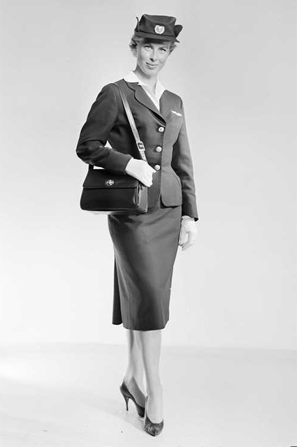 Стюардесса скандинавских авиалиний, 1959 год.