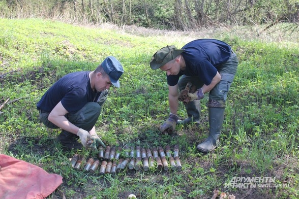 Под Смоленском уничтожили 119 боеприпасов времен ВОВ