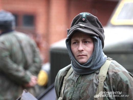 Даже ненастоящим немцам страшно перед боем с русскими солдатами.