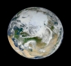 Фотография рельефа Земли и всей нашей планеты из космоса.