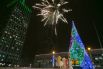 Праздничным фейерверком и выступлениями Деда Мороза, Снегурочки и других персонажей сопровождалось открытие новогодней ёлки и в Архангельске.