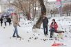В Оренбурге снег есть, но это результат недавних яростных морозов, а сейчас в городе почти безветренная теплая погода.