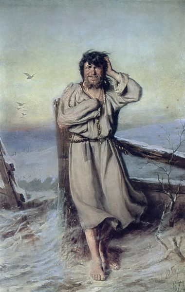 В 1879 году Василий Перов под влиянием печальных обстоятельств жизни начал серию «евангельских» картин, а также написал несколько эскизов на сюжеты русских народных сказок.