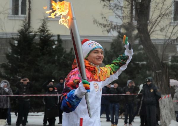 22 января в Ростов прибыл Олимпийский огонь