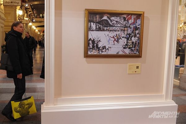 Одна из любимых тем советских художников – массовые спортивные состязания. На полотне Андрея Блиока именно такое и изображено – «Праздник Севера в Кировске». 