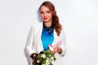Актриса Екатерина Вилкова, удостоенная главного приза «Женщина года». 2011 год.