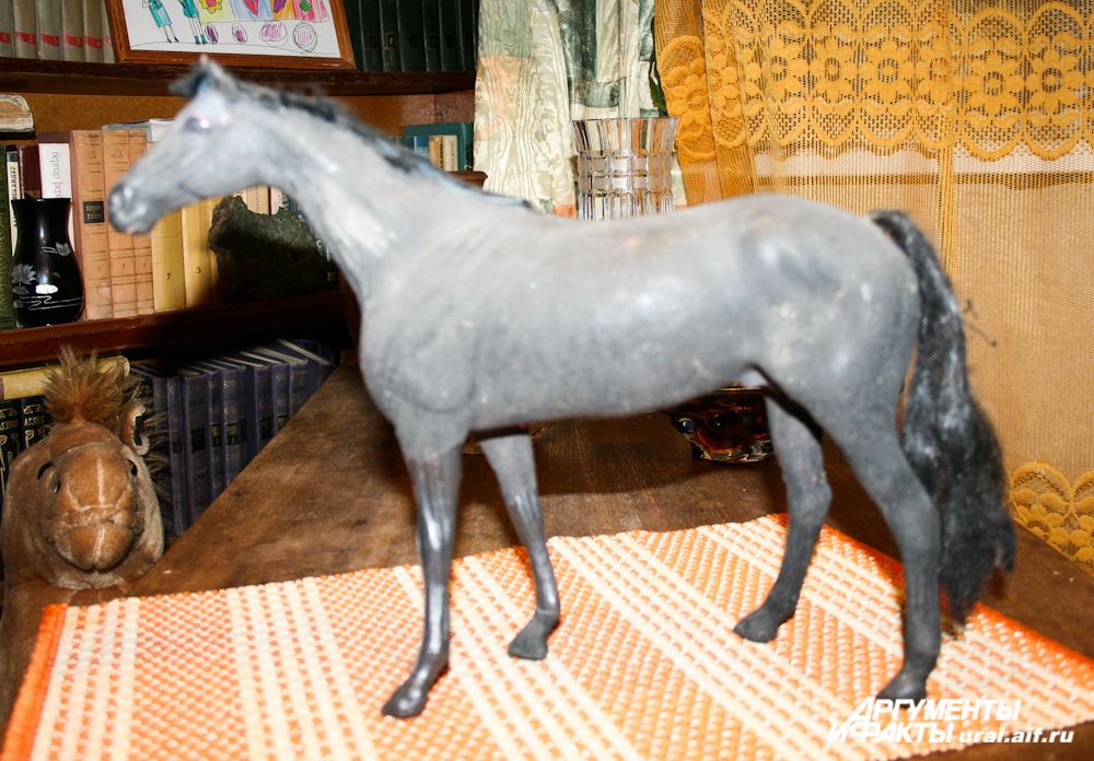 Старушка Миледи – первая лошадка в коллекции. Она была подарена, когда Насте было 4 года.