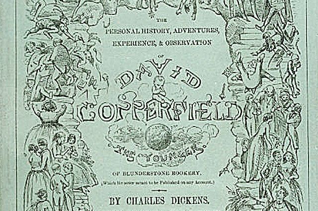 Фрагмент обложки первого издания романа «Жизнь Дэвида Копперфильда, рассказанная им самим», 1849 год.