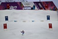 Екатерина Столярова (Россия) в квалификации могула на соревнованиях по фристайлу среди женщин на XXII зимних Олимпийских играх в Сочи.