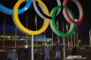 Гости Олимпиады устроили фотосессию под Олимпийскими кольцами