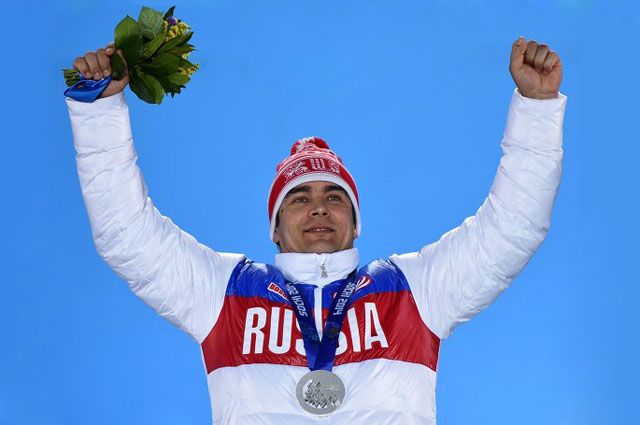 Альберт Демченко, завоевавший серебряную медаль на индивидуальных соревнованиях по санному спорту на XXII зимних Олимпийских играх в Сочи.