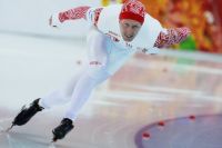 Игорь Боголюбский на дистанции в забеге на 1000 метров в Сочи