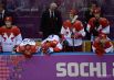 Игроки и тренеры сборной России расстроились из-за упущенной победы.