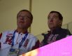 Вячеслав Фетисов объясняет тонкости хоккея председателю правительства РФ Дмитрию Медведеву