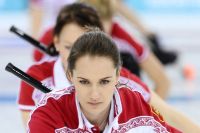 Анна Сидорова в матче кругового турнира между сборными командами Швеции и России.