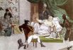 В период Отечественной войны 1812 года Венецианов совместно с другими художниками рисовал карикатуры на французов. Параллельно он писал жанровые картины на бытовые сюжеты – как из дворянской, так и из крестьянской жизни.