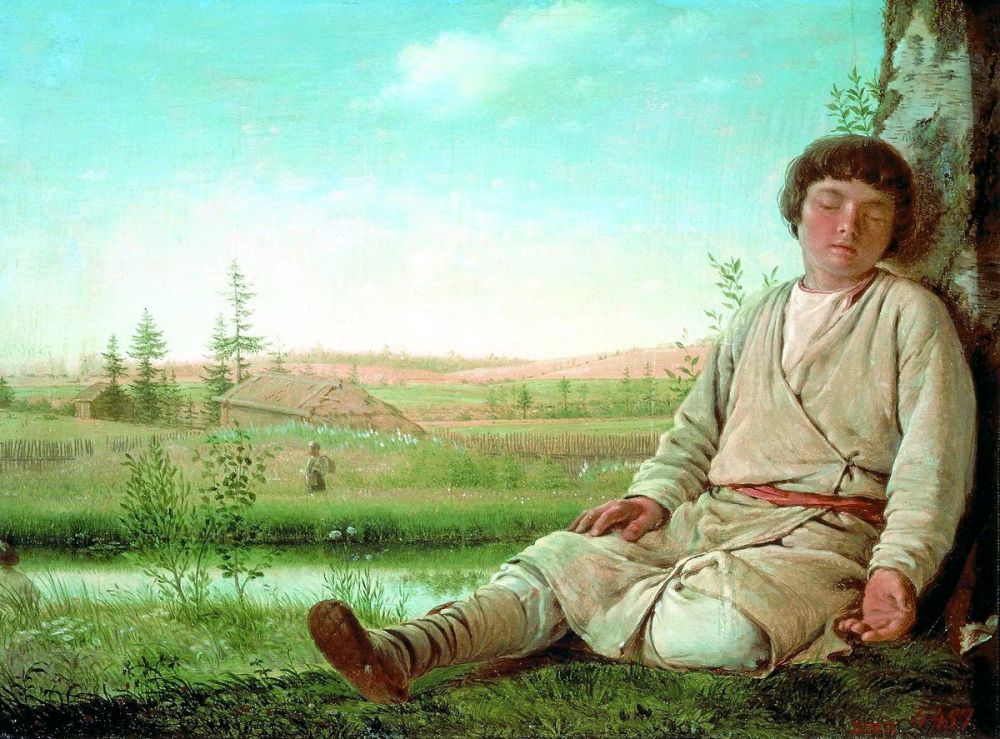 «Он много произвёл прекраснейших вещей сухими красками. Его произведения нравятся верностью и приятностью красок и чрезвычайной точностью исполнения света и тени», - писал про Венецианова в 1826 году историк Виктор Григорович.