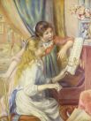 В 1892 году у Поля Дюран-Рюэля прошла выставка 51-летнего Ренуара. Она пользовалась огромным успехом - были показаны новые полотна Ренуара. Одной из главных работ стала картина «Девушки за фортепьяно». Все объекты были детально прорисованы и подчёркивались тенями, сюжет полотна представлял собой классическую буржуазную сцену того времени, однако полотно несло в себе прежнее свежее и безмятежное очарование картин Ренуара. Это была первая картина художника, купленная для государственного собрания – она была приобретена Музеем в Люксембургском саду.
