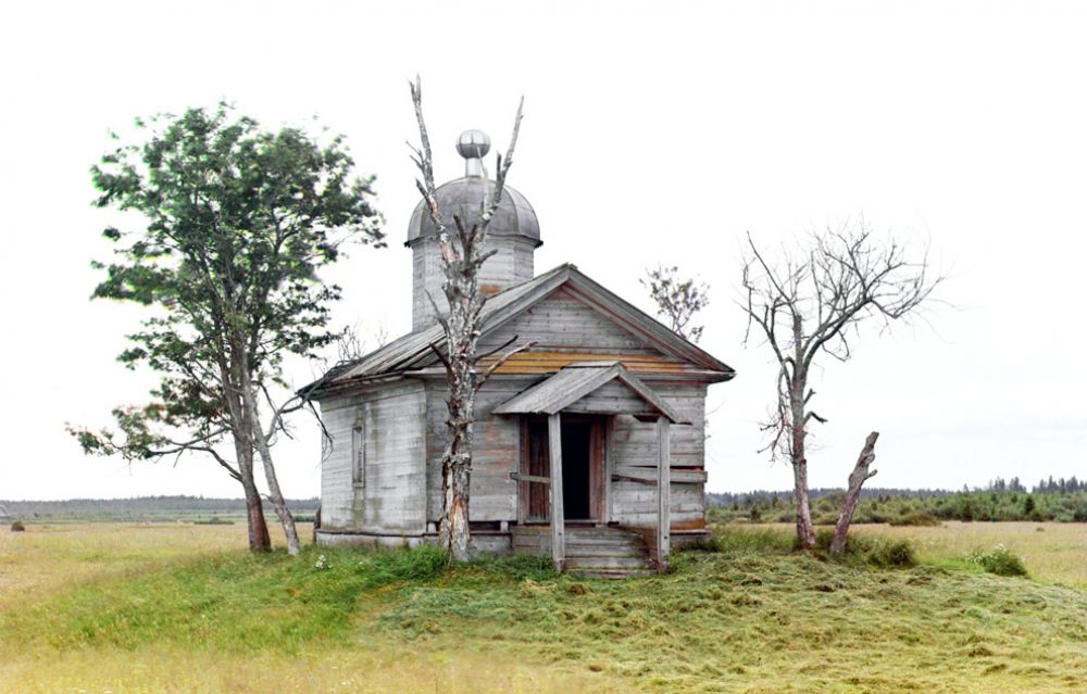 Маленькая церквушка в Белозерске, 1909 год.