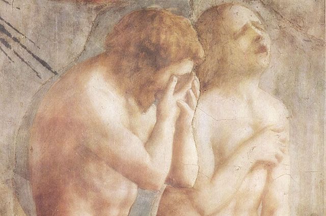 «Изгнание из рая», фреска Мазаччо. 1425–1428 годы.